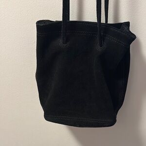 Culture Riot Black Suede Crossbody Bag